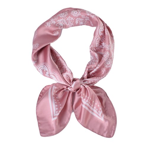 Lady Hair Scarf Neckerchief Scarves Cashew Flower Satin Square Silk Scarf Shawl - Picture 9 of 33