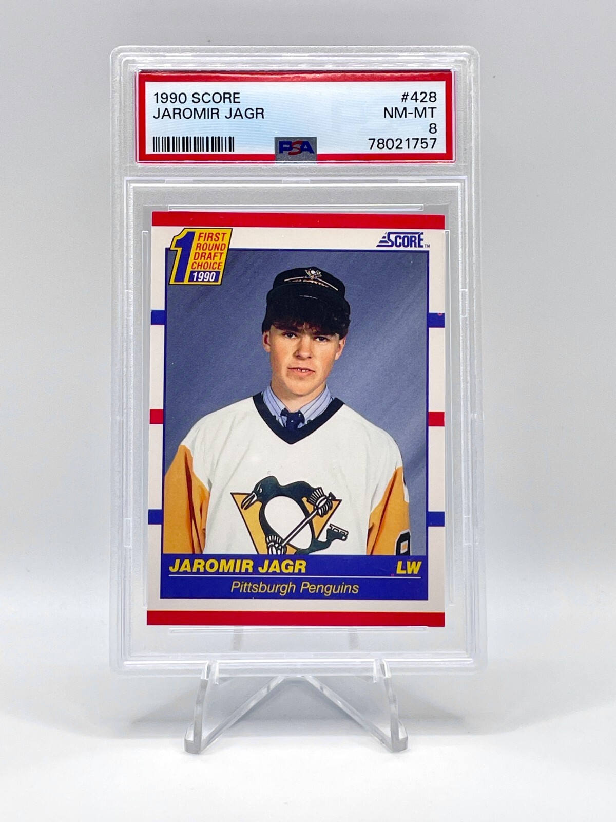 Jaromir Jagr 1990 Score 1st Round Draft Choice Rookie Card RC 428 jaromir-jagr-1990-score-1st-round-draft-choice-rookie-card-rc-428