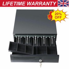 New Cash Drawer Register Heavy Duty Removable Tray Till Draw 5 Bills 5 Coins