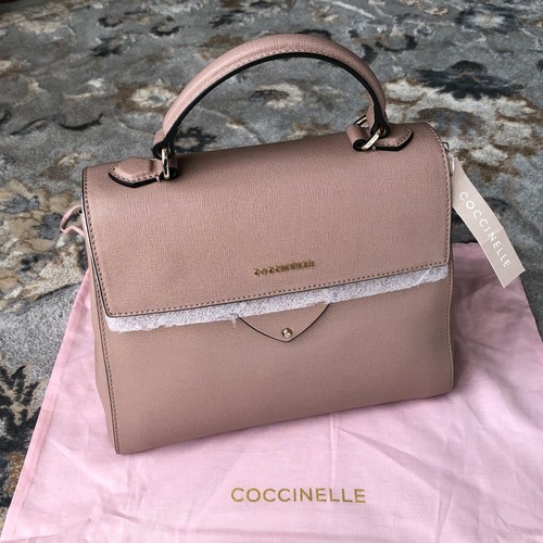Borsa originale COCCINELLE tracolla vera Pelle Saffiano Cammeo NORTHWAY  NUOVA | eBay