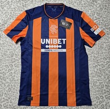 Image of Castore Rangers FC 2023/2024 SS Third Football Shirt Size UK M Blue Orange HB1