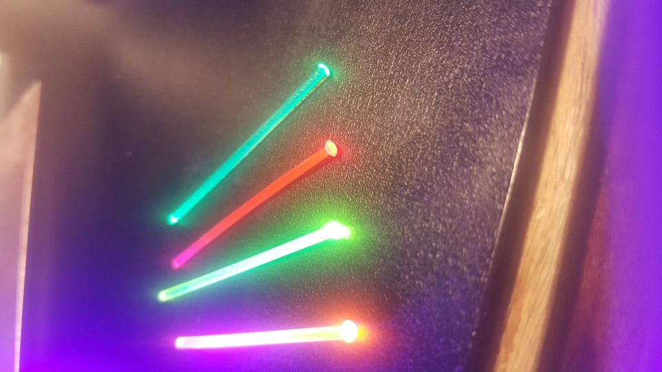 Pistola de fibra óptica fluorescente de 1,5 mm/060 pulgadas de alta visibilidad 4x varillas de 1 1/2"  Foto 2 de 4