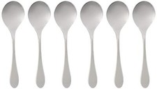 Original Bouillon Stainless Steel Soup Specialty Spoons 6 Piece Set Gloss