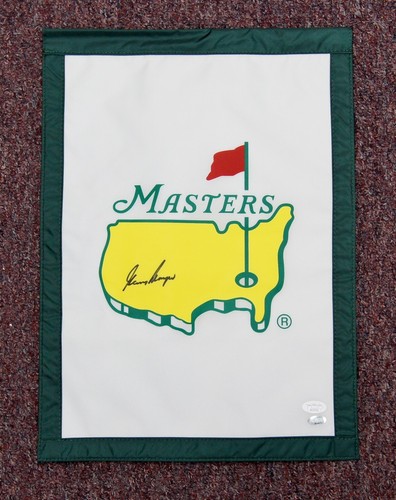 GARY PLAYER Signed PGA Golf The Masters Flag JSA COA