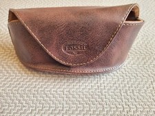 FOSSIL SUNGLASSES GLASSES SOFT CASE MAGNETIC CLOSURE BROWN