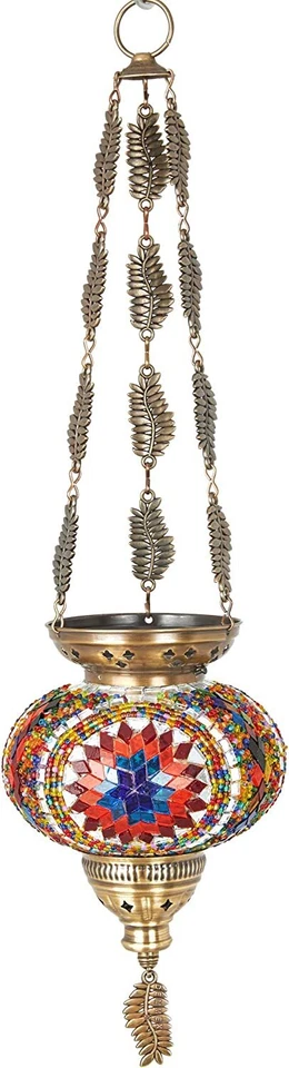 DEMMEX Hecho a Mano Turco Marroquí Mosaico Boho Linterna Colgante Candelabro Foto 2 de 4