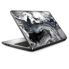 Universal Laptop Skins Wrap for 14" - Marble White Grey Swirl Beautiful