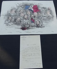 Ecrivain Pierre Alexis PONSON du TERRAIL autographe / ROCAMBOLE