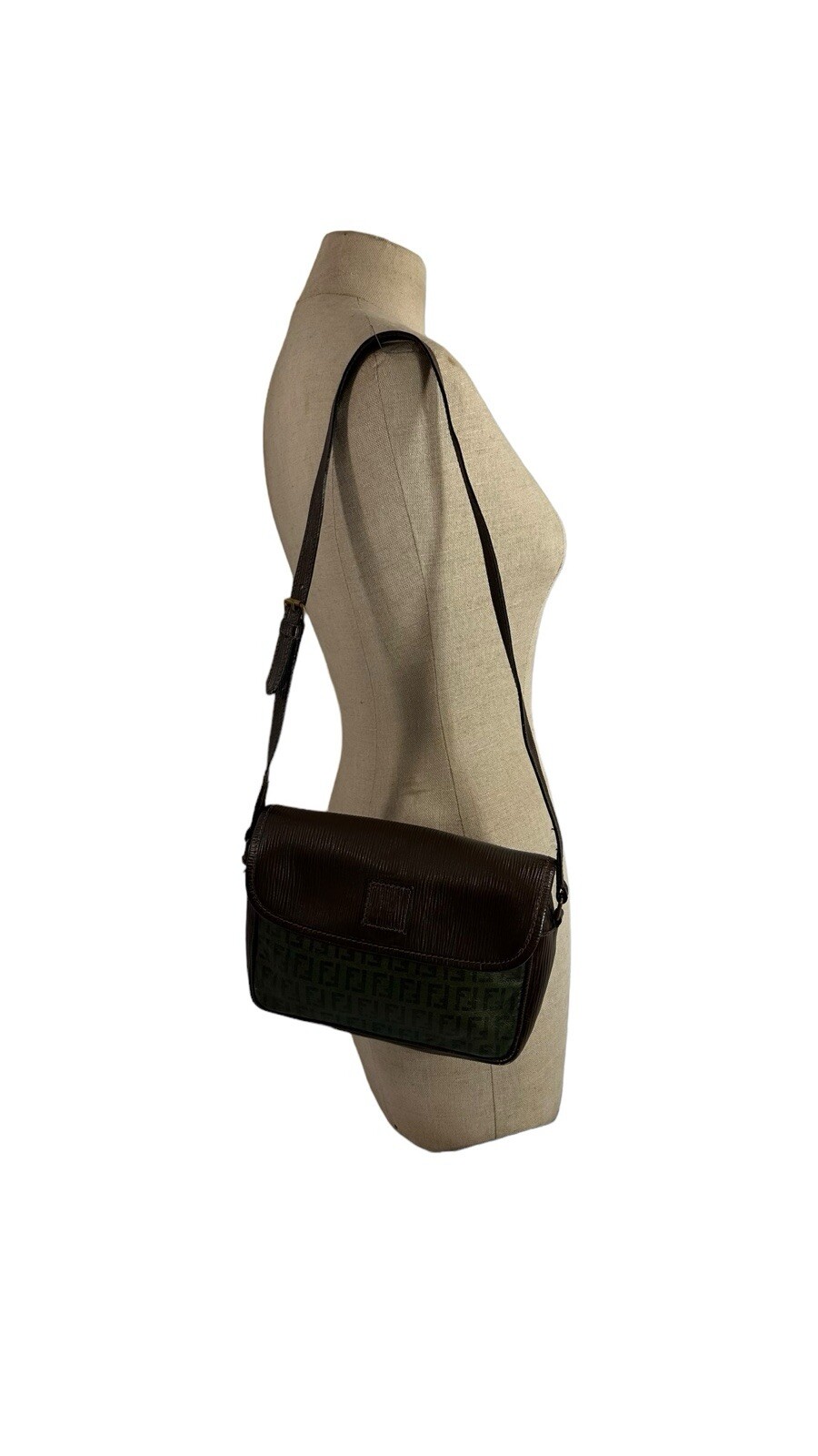 Vintage GIANNI VERSACE black canvas shoulder bag snake trim with duster image 4