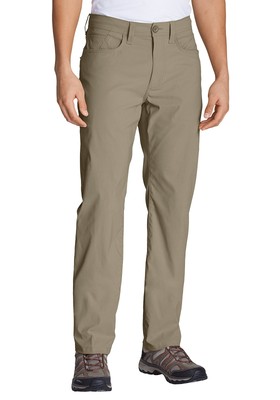 Eddie Bauer Herren Outdoorhose Five-Pocket Hose Straight Fit, Beige, W38/L32
