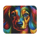 Mouse Pad (Rectangle) Adorable Dachshund Face in Pop Art Style Design 5