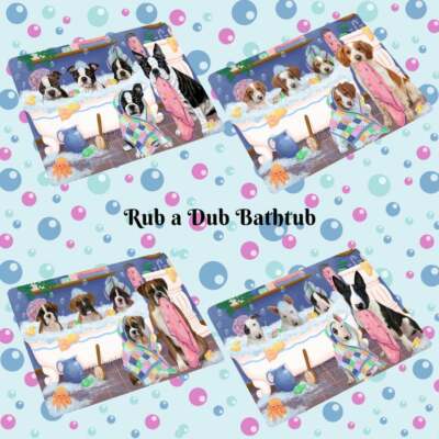 Rub a Dub Dog Cat in a Tub Blanket, Pet Photo Lovers Gift Sherpa Fleece Blanket