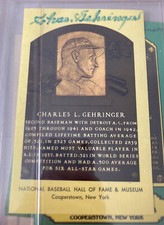 Charles Gehringer - MLB Hall of Fame - Autographed HOF Postcards/Excellent Cond