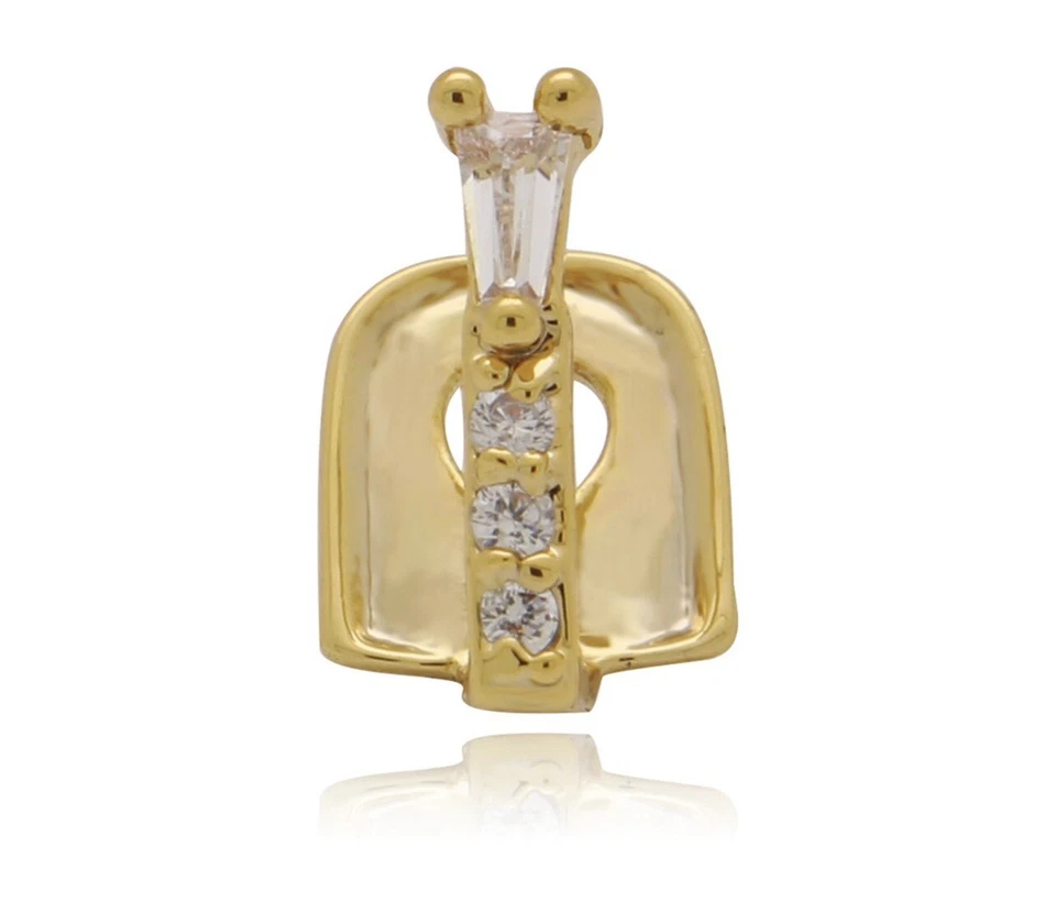 Dientes ortopédicos en forma de corazón circonita cúbica hombres/mujeres hip hop dientes brillantes Foto 3 de 4