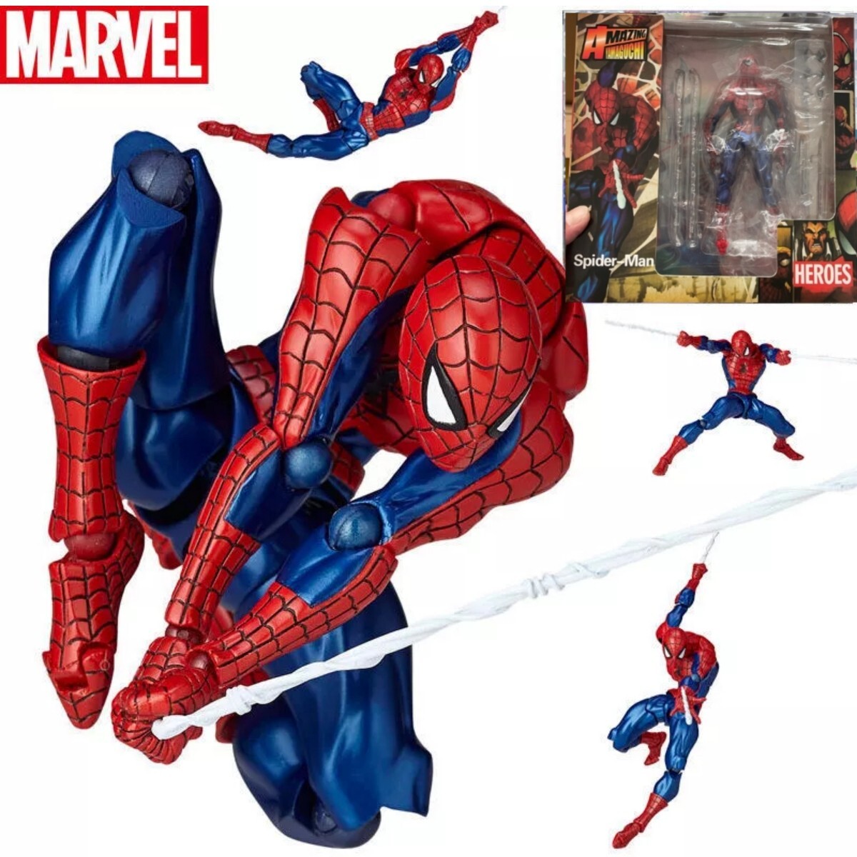 MARVEL SPIDER-MAN SCULPTED BY YAMAGUCHI KATSUHISA 002 ACTION FIGURES KAIYODO TOY