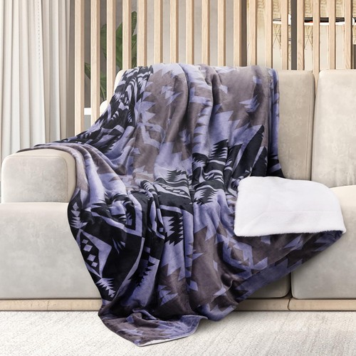 New Premium Printed Ultra-Plush Textured Flannel Throw Blanket - Perfect for ...