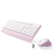 Ergonomic Keyboard and Combo with Wrist Rest, BK Chipset, Full-Size Colorful ...