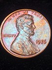 1976 Lincoln Memorial Cent Monster Rainbow Tone Beautiful Penny Uncertified — photo 1