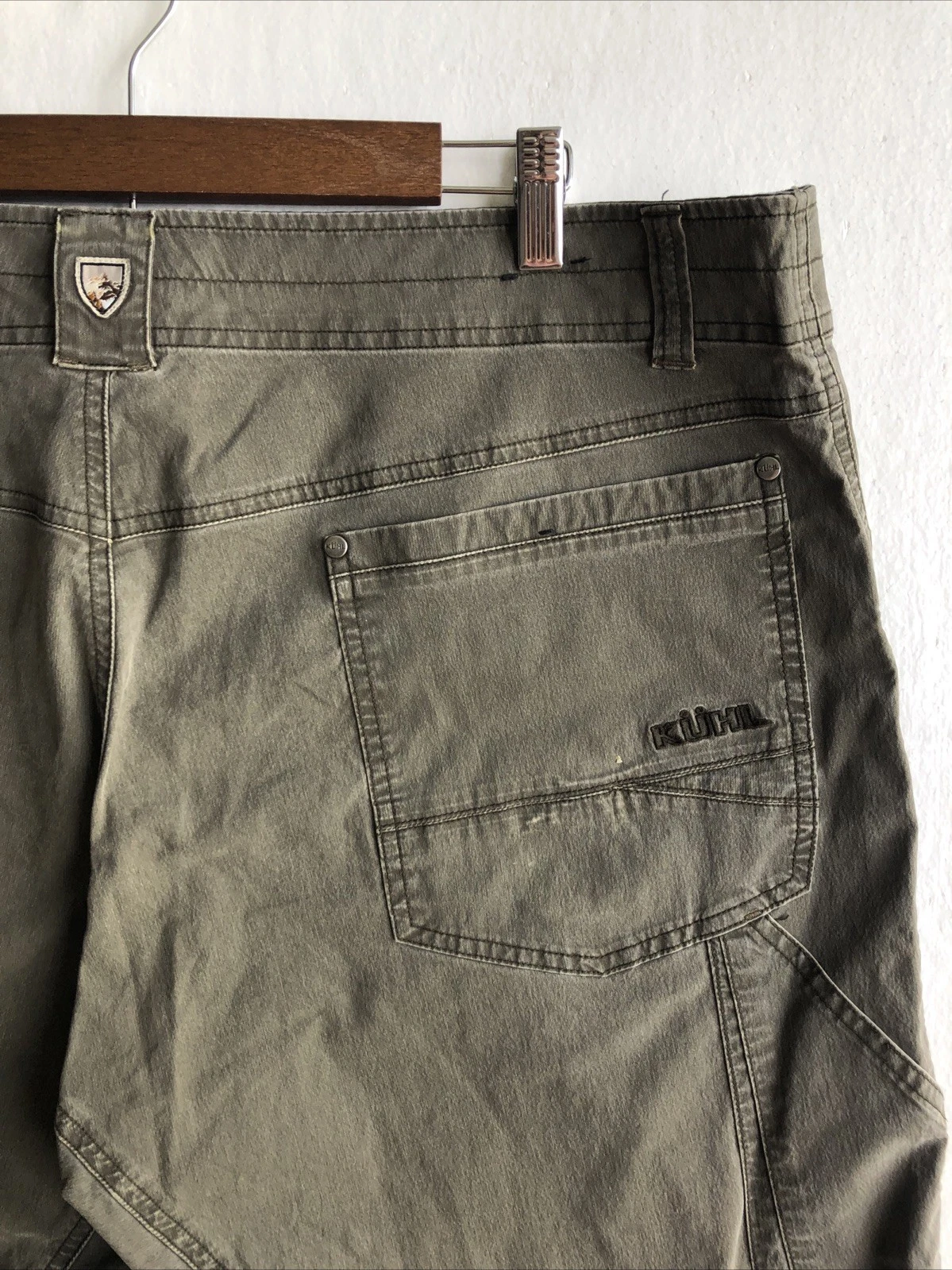 Kuhl VINTAGE PATINA DYE Kanvas Carpenter Work Hiking Utility Pants 40x30 Gray