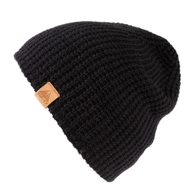 Merino Wool Waffle Fisherman Beanie Watch Cap Dual-Layer Warm Winter Knit Hat 80% Merino Wool Waffle Knit Fisherman Beanie Watch Cap Dual  main image 2