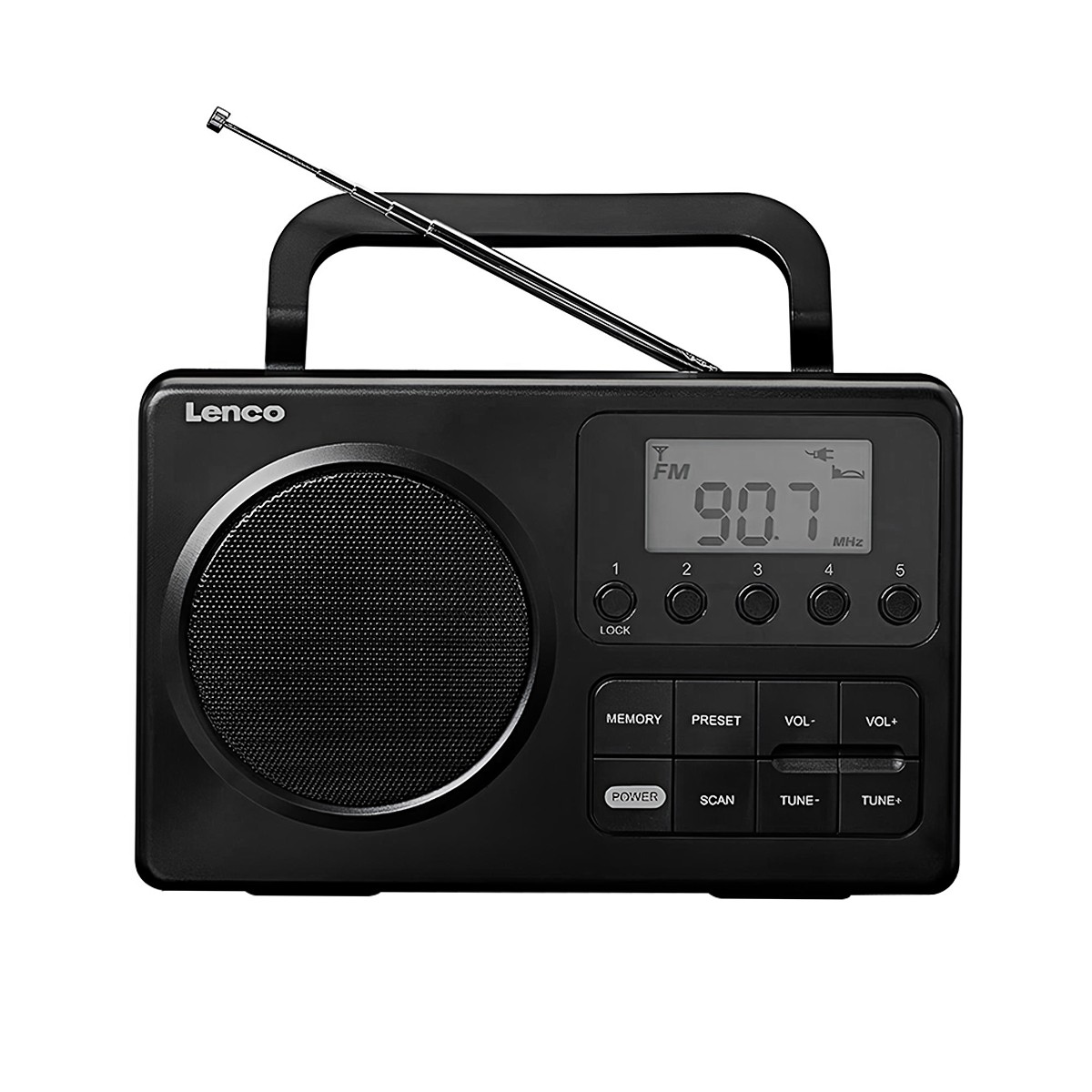 Radio FM portable MPR035BK récepteur analogique avec mémoire 20 stations et écran LCD