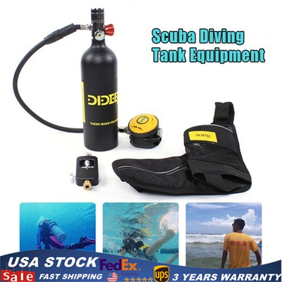 #ad Mini Scuba Diving Case Kit 1.0L Oxygen Tank Pump Equipment Underwater Breath USA $121.60