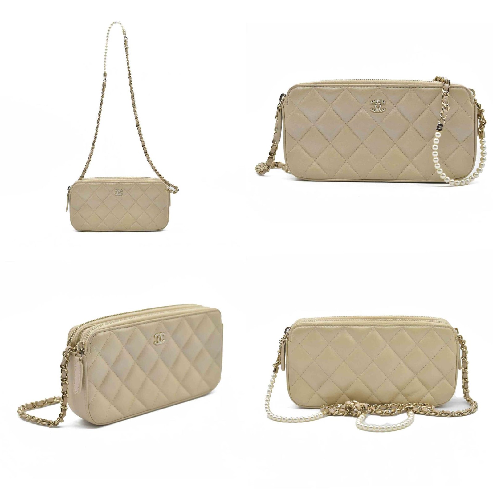 $4950 Chanel  Canvas Small Rectangular Leather Ch… - image 2