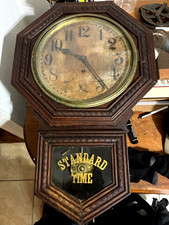 Vintage School House Standard Time Wall Clock 27"