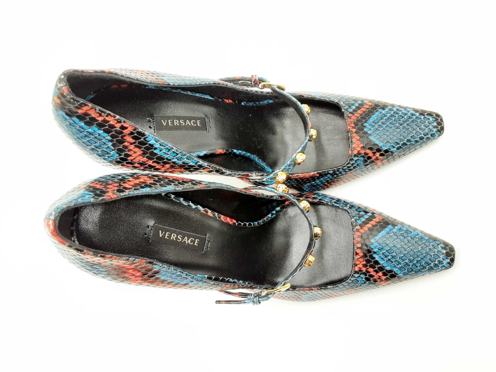 Versace Decollete Medusa Multicolor Python Stilet… - image 8