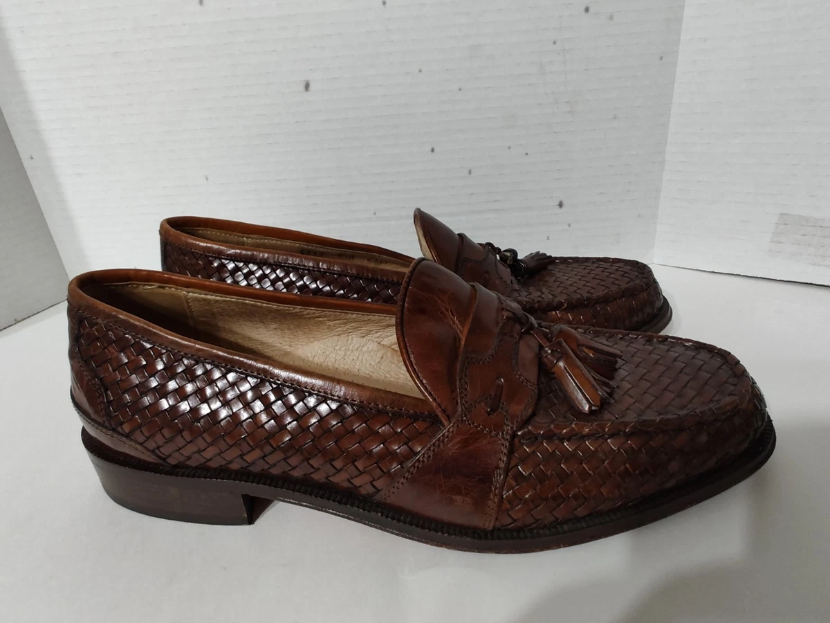 Bachrach Shoes‎ Men\'s Size 9.5 D Brown Leather Lace Up Dress Square Toe Italy Bachrach Dress Shoes for Men for sale | eBay main image 3