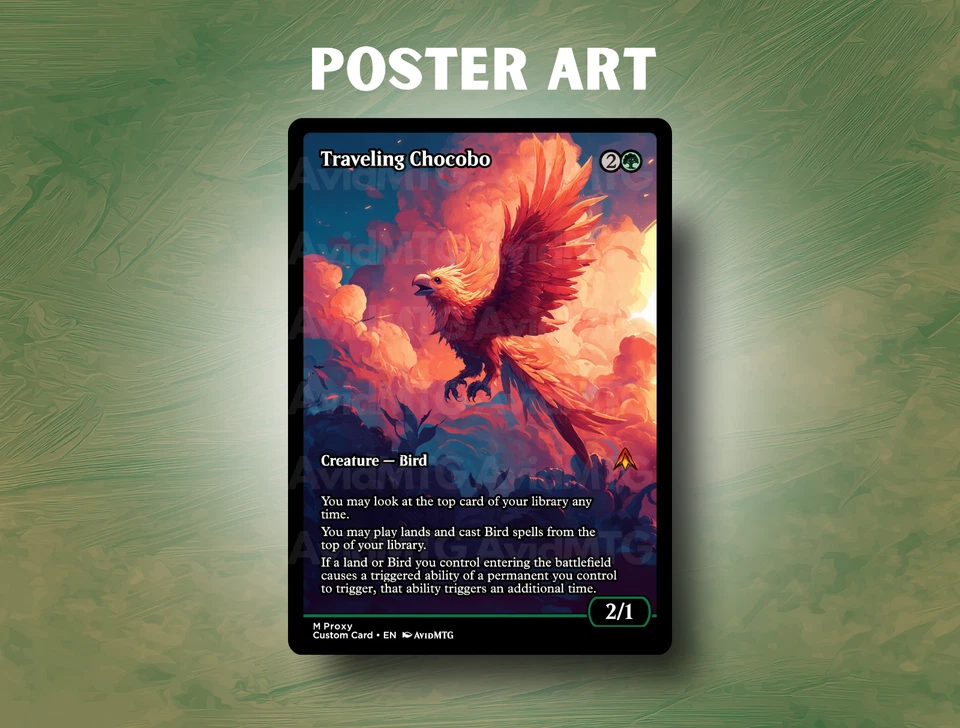 Traveling Chocobo  - Custom Magic: The Gathering Card - Image 3 of 4