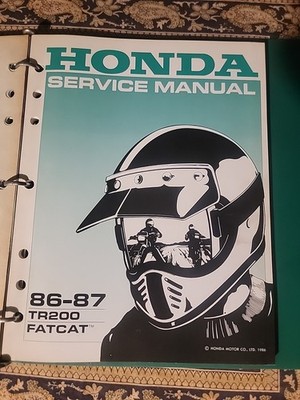 1986 - 87 Honda TR200 FatCat Fat Cat Genuine OEM Factory Service Manual