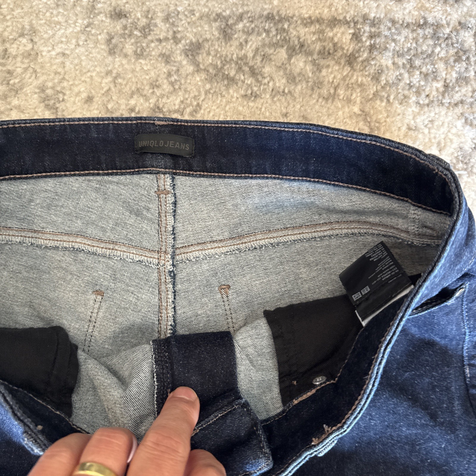 Uniqlo Jeans Blue High Rise Skinny Tapered Ultra Stretch Denim | Men's 32Wx31L thumbnail 5