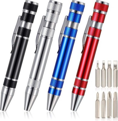 Mudder 4PCS 8-in-1 Pen Screwdriver Magnetic Mini Multitool