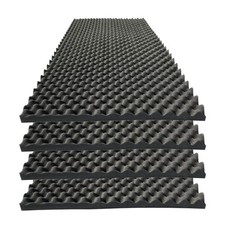 4 PCS Acoustic Panels,48''X24''X2'' Egg Crate Foam Soundproof Foam Wall Panel...