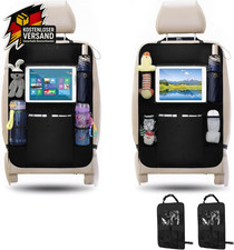 Rückenlehnenschutz Auto Kinder Organizer mit Tablet-Fach Wasserdicht 2 Stück