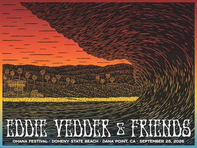   Eddie Vedder Ohana Festival 2026 Poster Kean Signed AP #/100 Doheny Pearl Jam