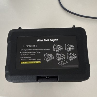 KNIGHT Red Dot Sight 2 MOA Shake Awake 20K Hr Rail Mount w/ Hard Case