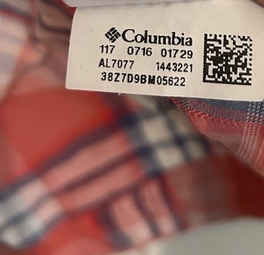 Camisa de pesca Columbia grande a cuadros con lengüeta enrollable manga larga abotonada ventilada para mujer Foto 4 de 4