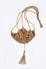 Jute Crochet 30 inch Long Indoor Plant Hanger for 3-inch to 12-inch Pots, Sta...