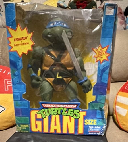 Playmates Leonardo TMNT 13" Action Figure 1989  Katana Blade in Original Box