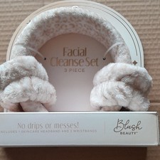 Blush Beauty Facial Cleanse Set, Skincare Headband & 2 Wristbands