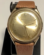 M6  Bulova Accutron “411” Tuning Fork Movement, Running, 10k Gold Filled Bezel