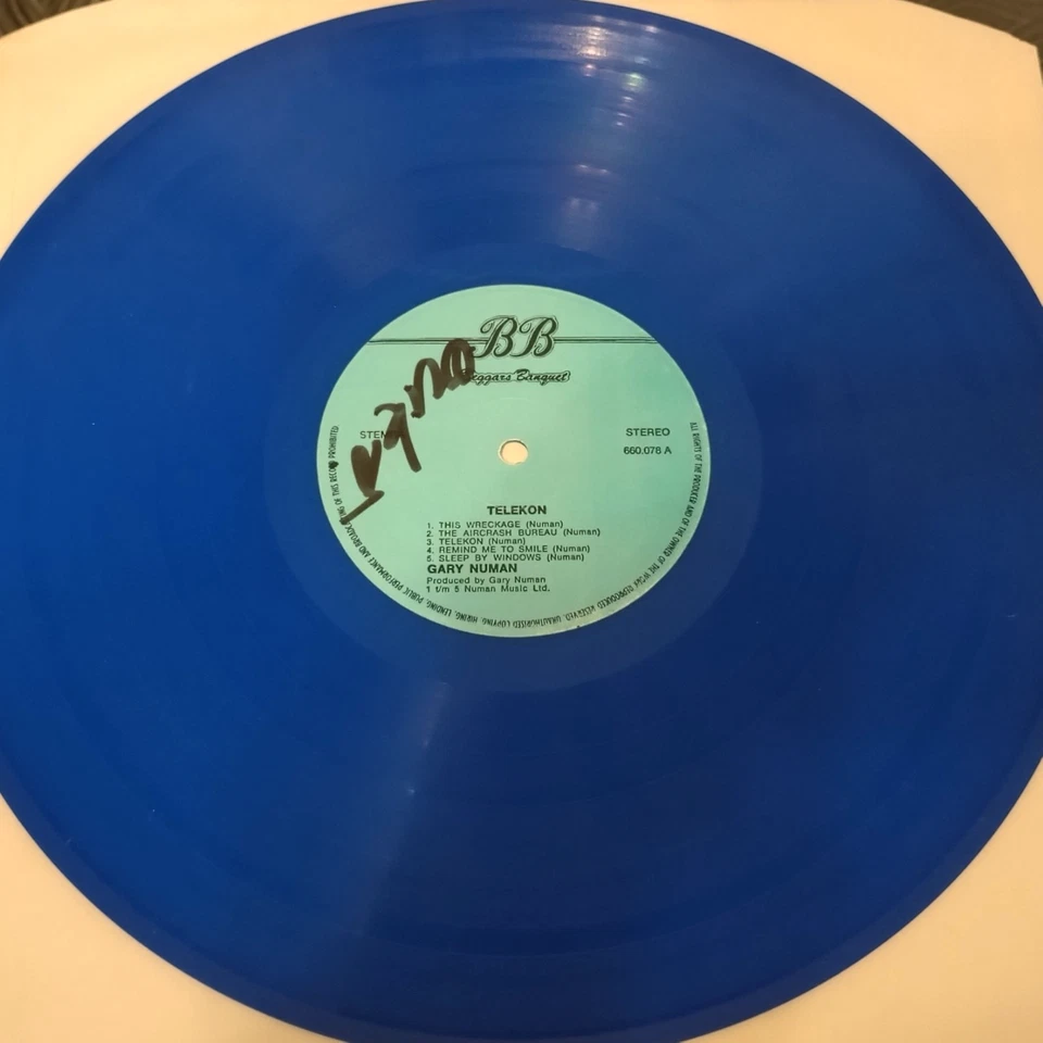 GARY NUMAN LP - TELEKON BLUE VINYL - DUTCH IMPORT HOLLAND 1980 SYNTH / NEW WAVE - Image 3 of 4