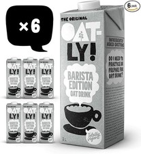 Oatly Barista Oat Drink Long Life 1L x6 | Vegan Plant-Based Milk for Coffee & La