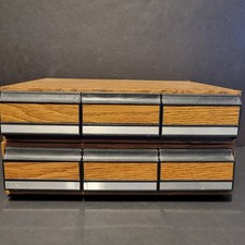 Lot Of 2 Vintage Wal-Mart Cassette Tape 3 Drawer Storage Case Holder Holds 42