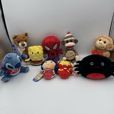 Plush-Lot Of 9 Small Stuffed Animals - Variety Of Brands - Excellent Condition