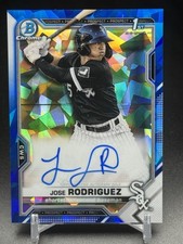 2021 Bowman Chrome Sapphire Jose Rodriguez 1st Prospect Auto Autograph #BSPA-JRO