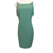 ABERCROMBIE & FITCH Sheath Dress Low Back Straps Party Club Cocktail M Green A&F