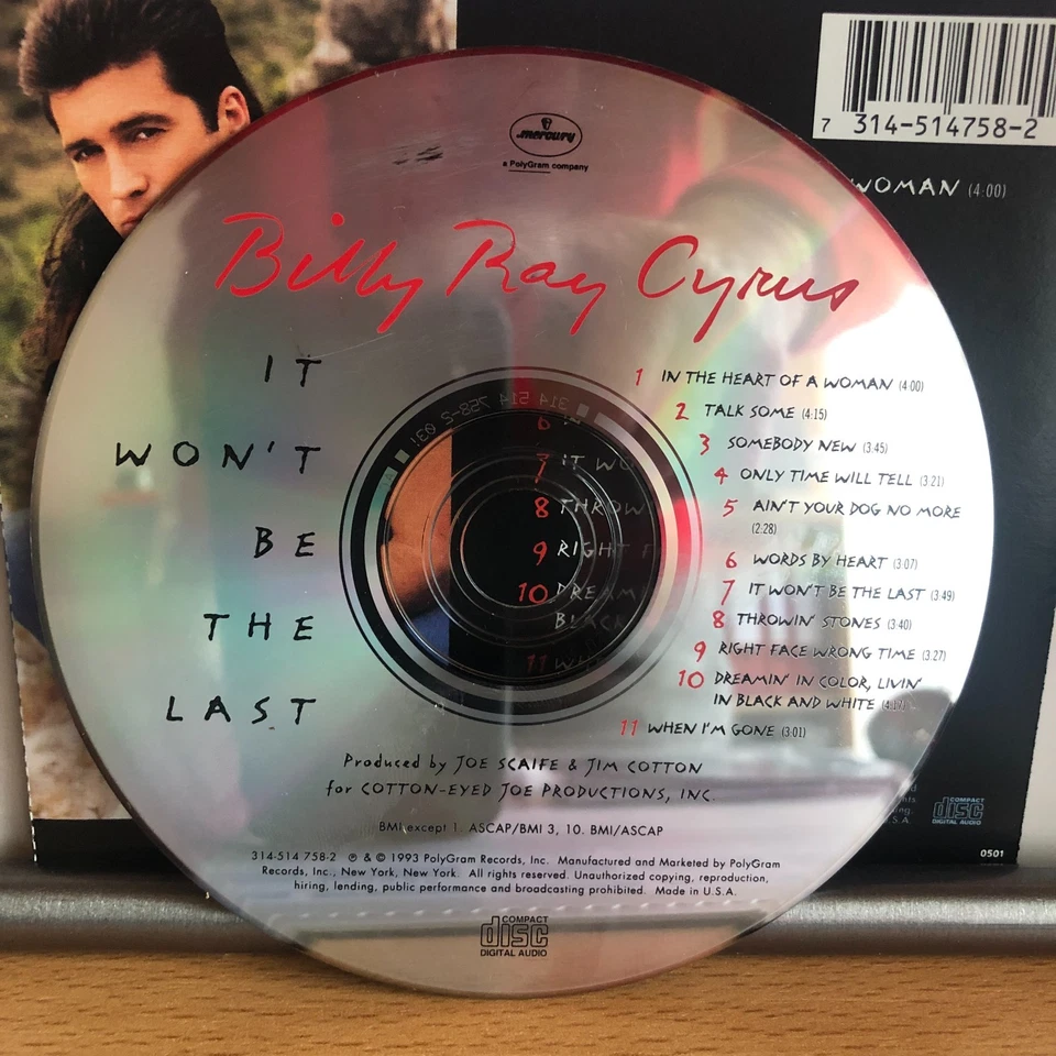 Billy Ray Cyrus - It Won’t Be The Last - CD 1993 - Bild 3 von 3